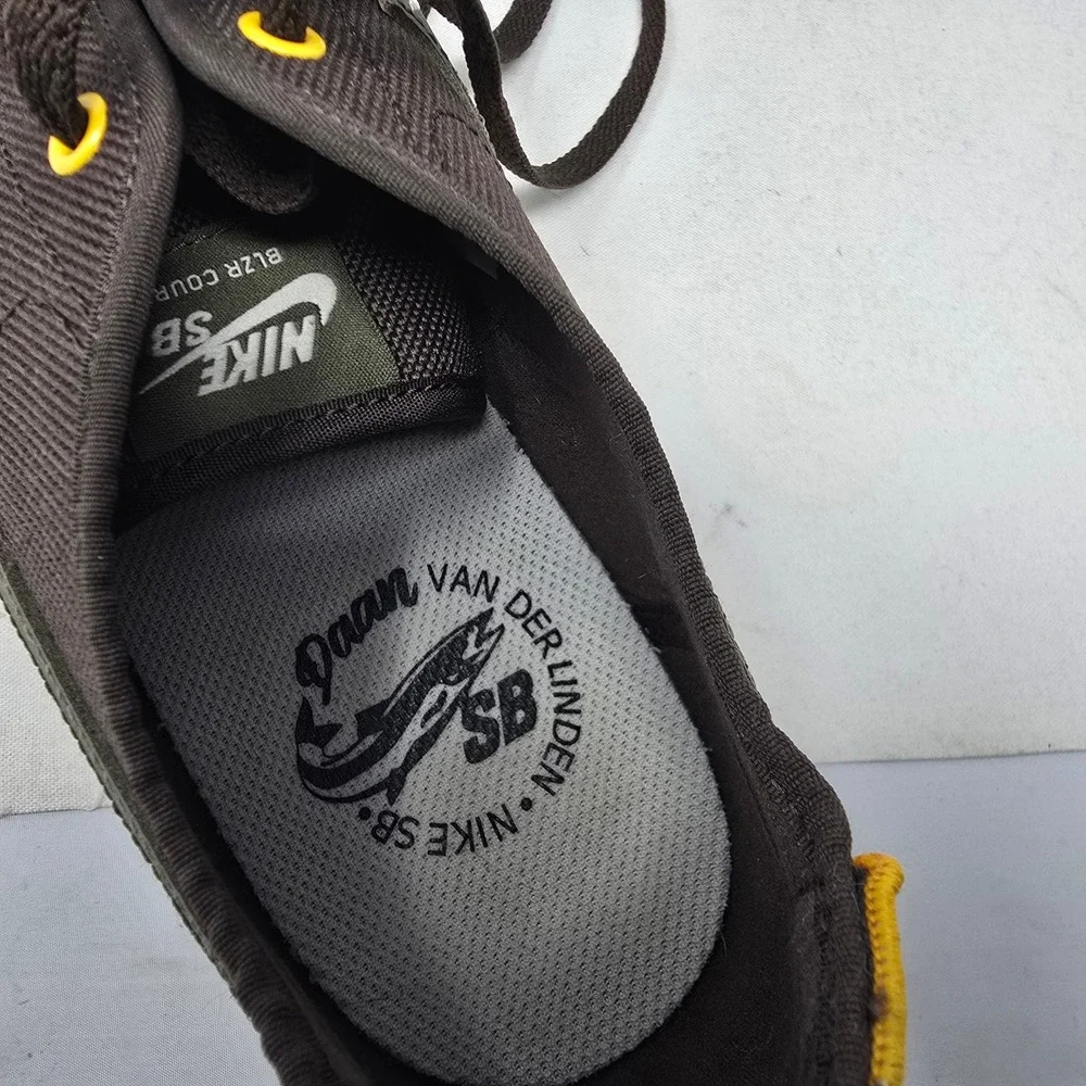 Nike SB BLZR Court Daan Van Der Linden Mens 11.5 Brown Fly Fishing Skate‎ Shoes